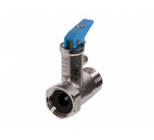 Клапан предохранительный для водонагревателя 1/2" х 8 bar C/Leva (синий флажок) Италия